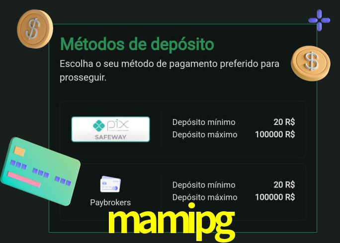 O cassino mamipg oferece uma grande variedade de métodos de pagamento
